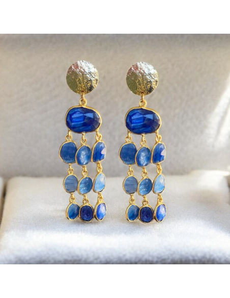 Boucles d'oreilles clips Blue Spirit