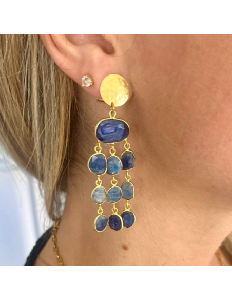 Boucles d'oreilles clips Blue Spirit