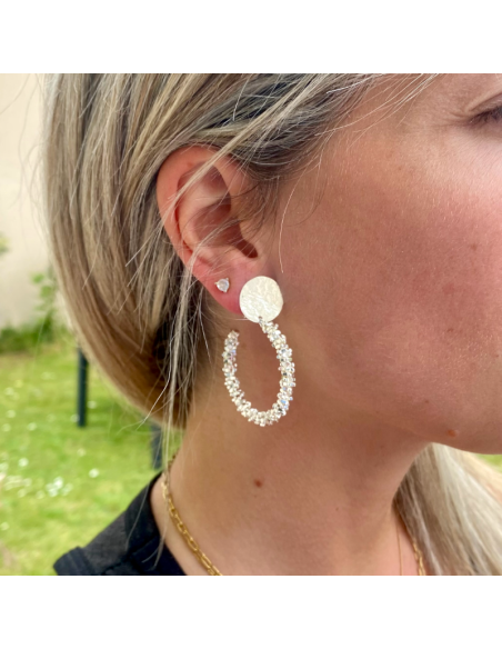 Boucles d'oreilles clips créoles Clara