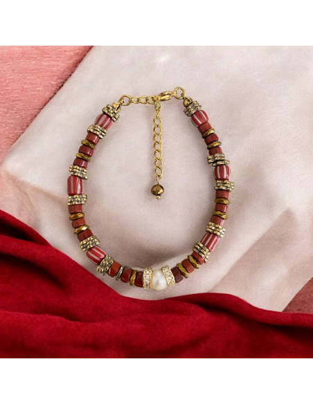 Bracelets perles d'eau douce et pierres fines