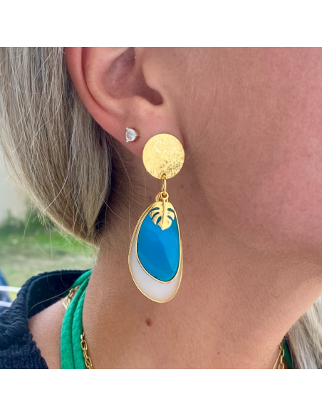 Boucles d'oreilles à clips Amaretto