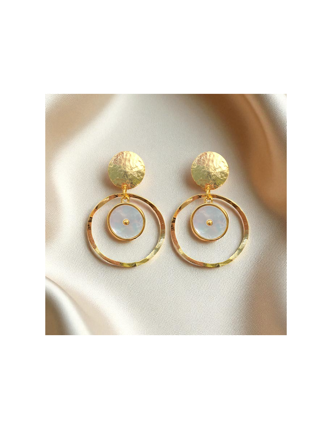 Boucles d'oreilles nacre - 26 Passage - Créatrice de bijoux