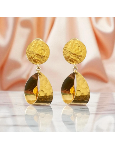 Boucles D'Oreilles Clips Perle Nacrée Blanc Or - Style Rétro Classique, Occasion Ancien