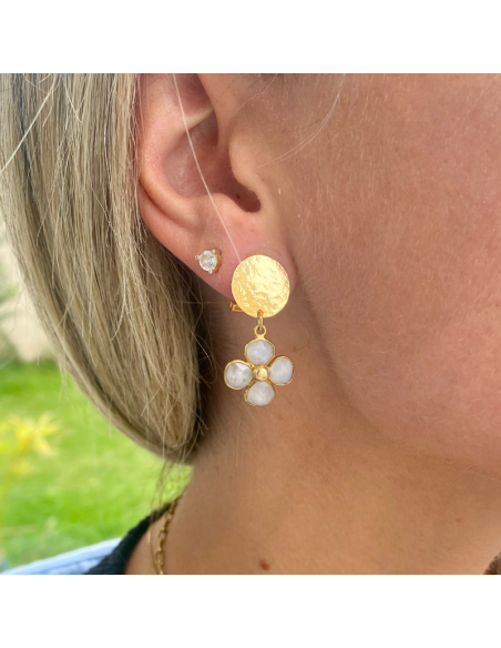 Boucles d'oreilles clips Trèfles