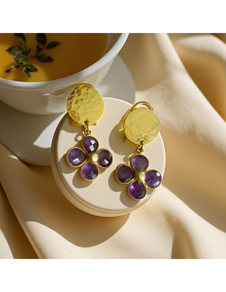 Boucles d'oreilles clips Trèfles