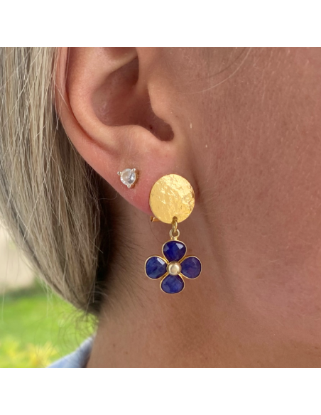 Boucles d'oreilles clips Trèfles