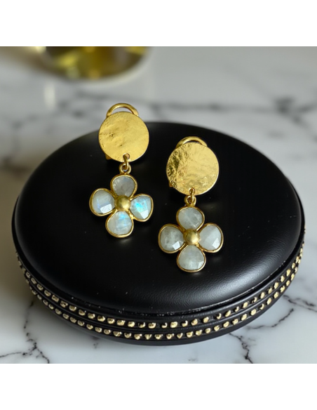 Boucles d'oreilles clips Trèfles