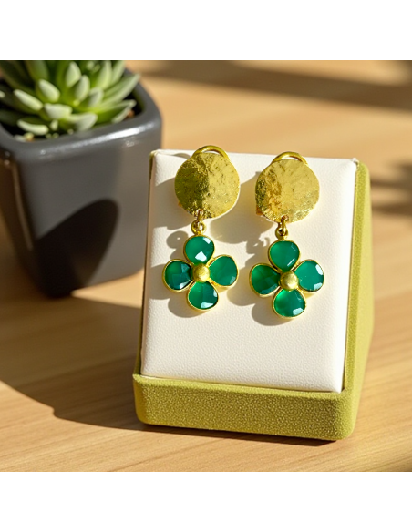 Boucles d'oreilles clips Trèfles