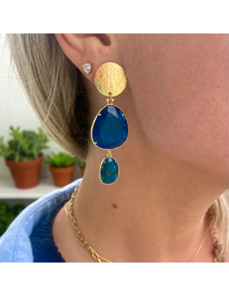 Boucles d'oreilles plaqué or Caroline