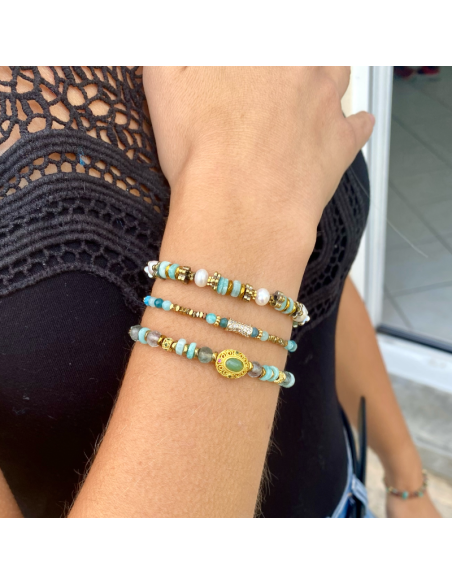 Bracelets Perles d'eau douce et pierres fines