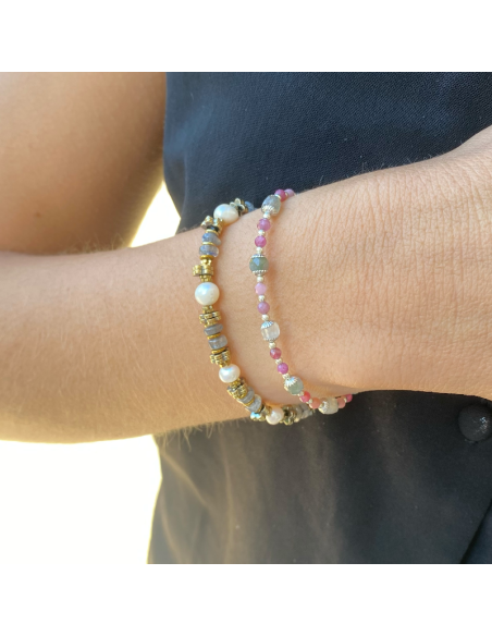 Bracelets Perles d'eau douce et pierres fines
