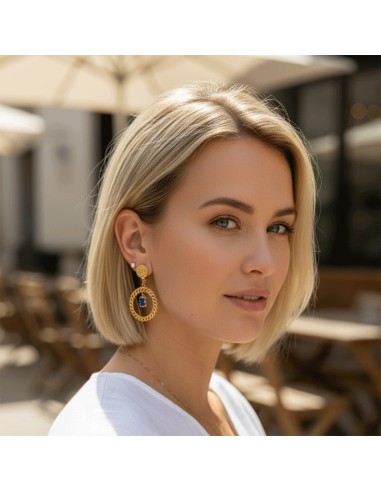 Boucle d'oreille clip créole Torsade 2