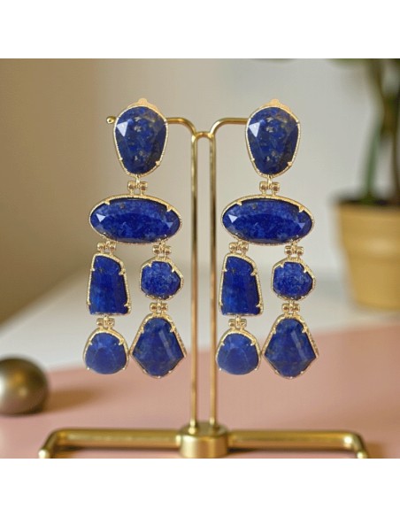 Boucles d'oreilles clips pendantes Topkapi