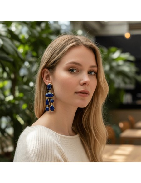 Boucles d'oreilles clips pendantes