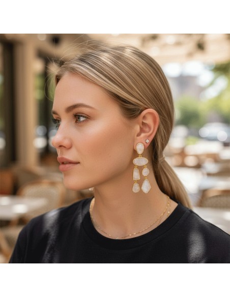 Boucles d'oreilles clips pendantes