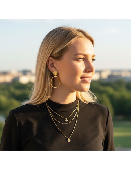 Boucles d'oreilles clips créoles  outdoor