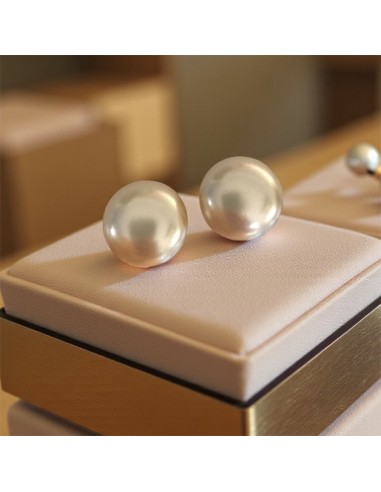Boucles D'Oreilles Perle Avec Zircone Cubique - Clip Pour Femme - Cadeau Anniversaire - Plaqué Rhodium - 14,5x10 Mm - 9