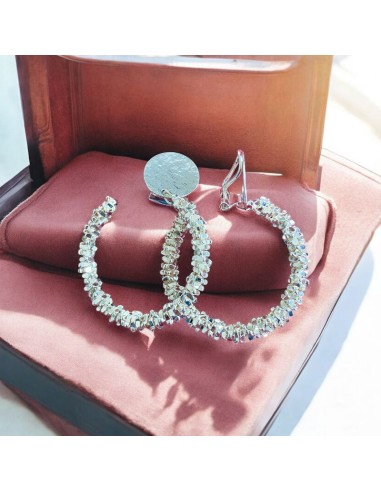 Boucles d'oreilles clips créoles Clara 2