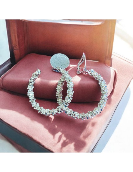 Boucles d'oreilles clips créoles Clara