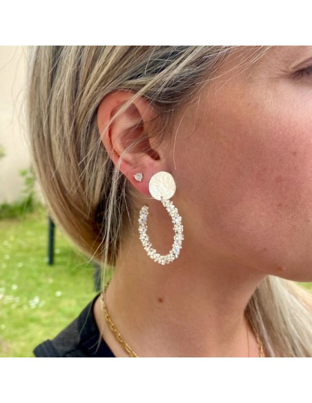 Boucles d'oreilles clips créoles Clara