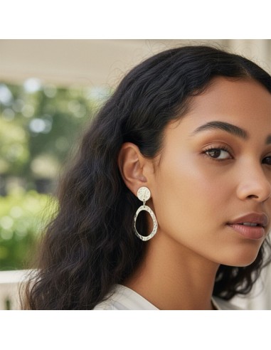 Boucles d'oreilles clips argenté Elvire