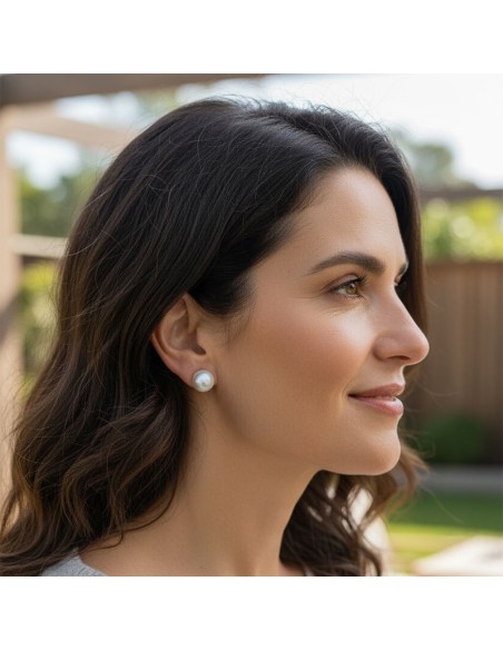 Boucle d'oreille clip perle de culture Elodie