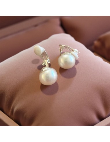 Boucle d'oreille clip argent 925 perle de culture