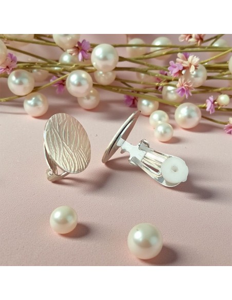 Boucles d'oreilles clips argent 925 Ondine