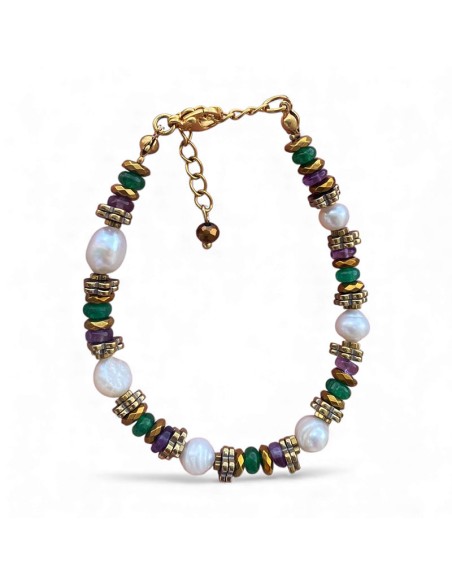 Bracelets Perles d'eau douce et pierres fines