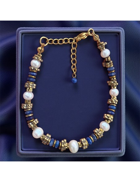 Bracelets Perles d'eau douce et pierres fines