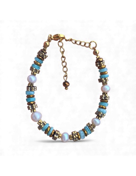 Bracelets Perles d'eau douce et pierres fines