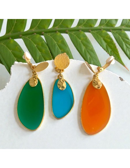 Boucles d'oreilles à clips Tropique