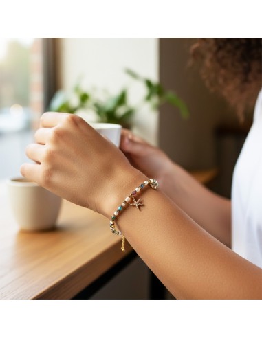 Bracelet étoile de mer, pierres et...