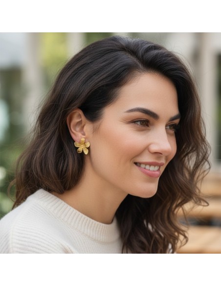 Boucles d'oreilles clips Flowers