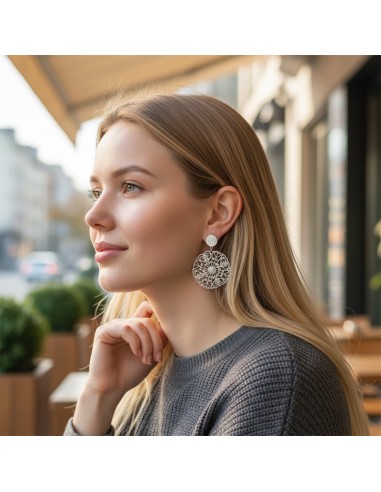 Boucles D'oreilles Clips En Métal Argenté - Occasion (état Quasi Neuf)