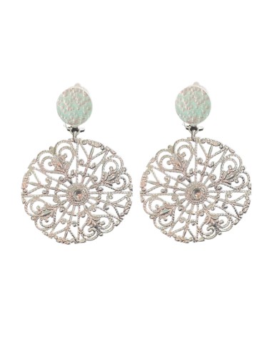 Boucles d'oreilles clips Anoda Argenté