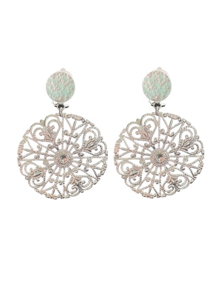 Boucles d'oreilles clips Anoda Argenté