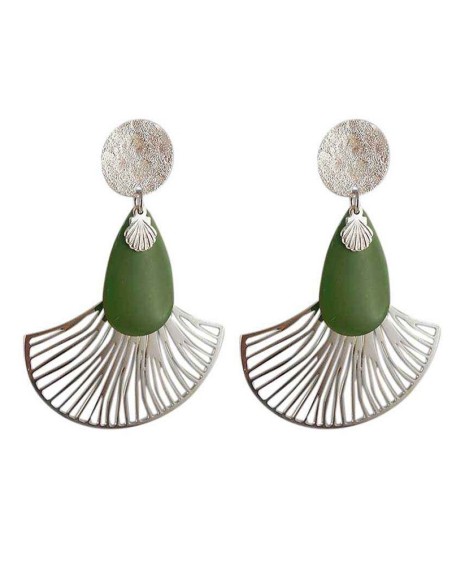 Boucles d'oreilles clip Eventail