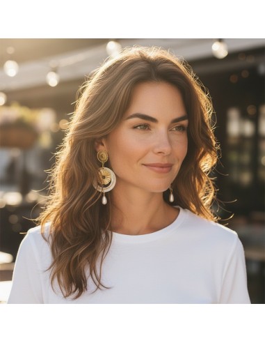 Boucle d'oreille clip nacre Kos 2