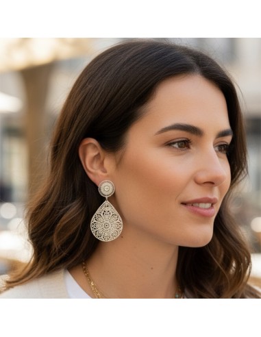 Boucle d'oreille clip Arabie argentée 2