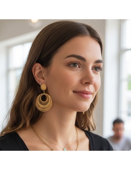 Boucles d'oreilles à clips rosées