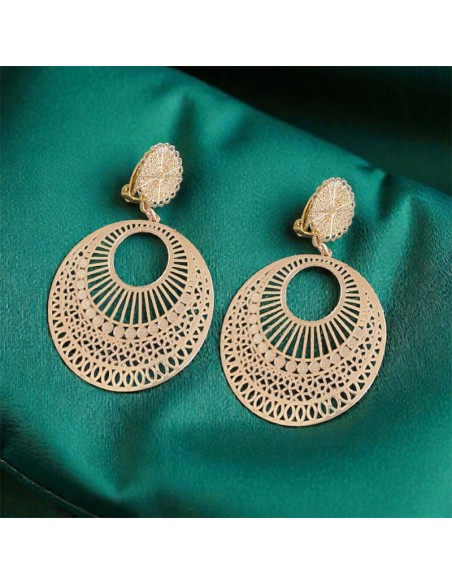 Boucles d'oreilles à clips rosées