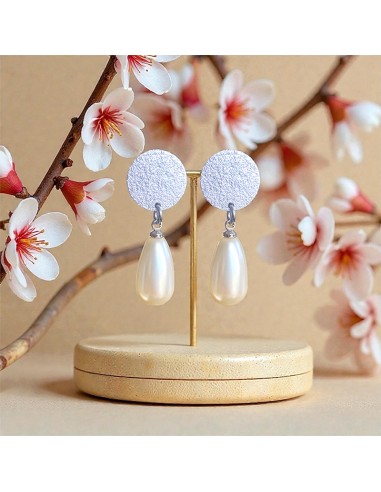 Boucles d'oreilles clips Swarovski blanches