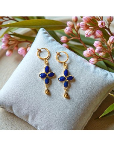 Boucles d'oreilles clips pierres fines