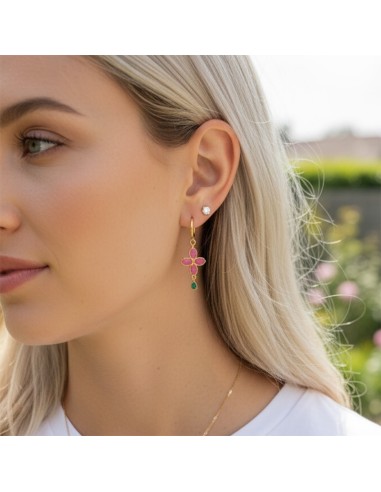 Boucles d'oreilles clips pierres fines