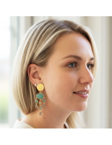 Boucles d'oreilles clips Labradorite 2