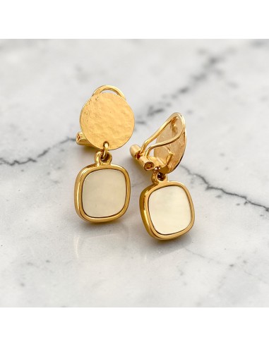 Boucles d'oreilles clips Nacrée