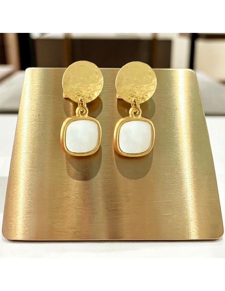 Boucles d'oreilles clips Nacrée