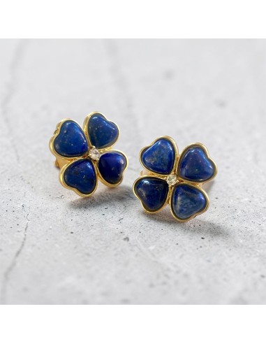 Boucles d'oreilles clips court Lapis