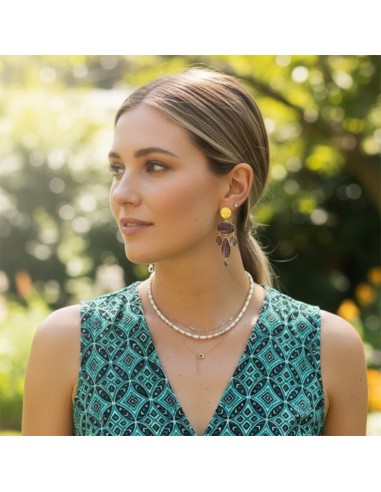 Boucles d'oreilles clips Améthyste